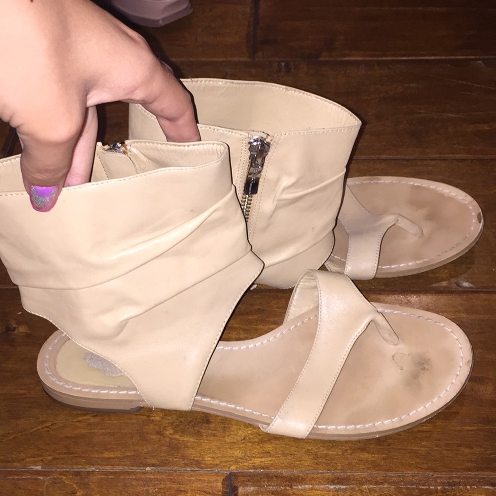 BCBG tan gladiator sandals!